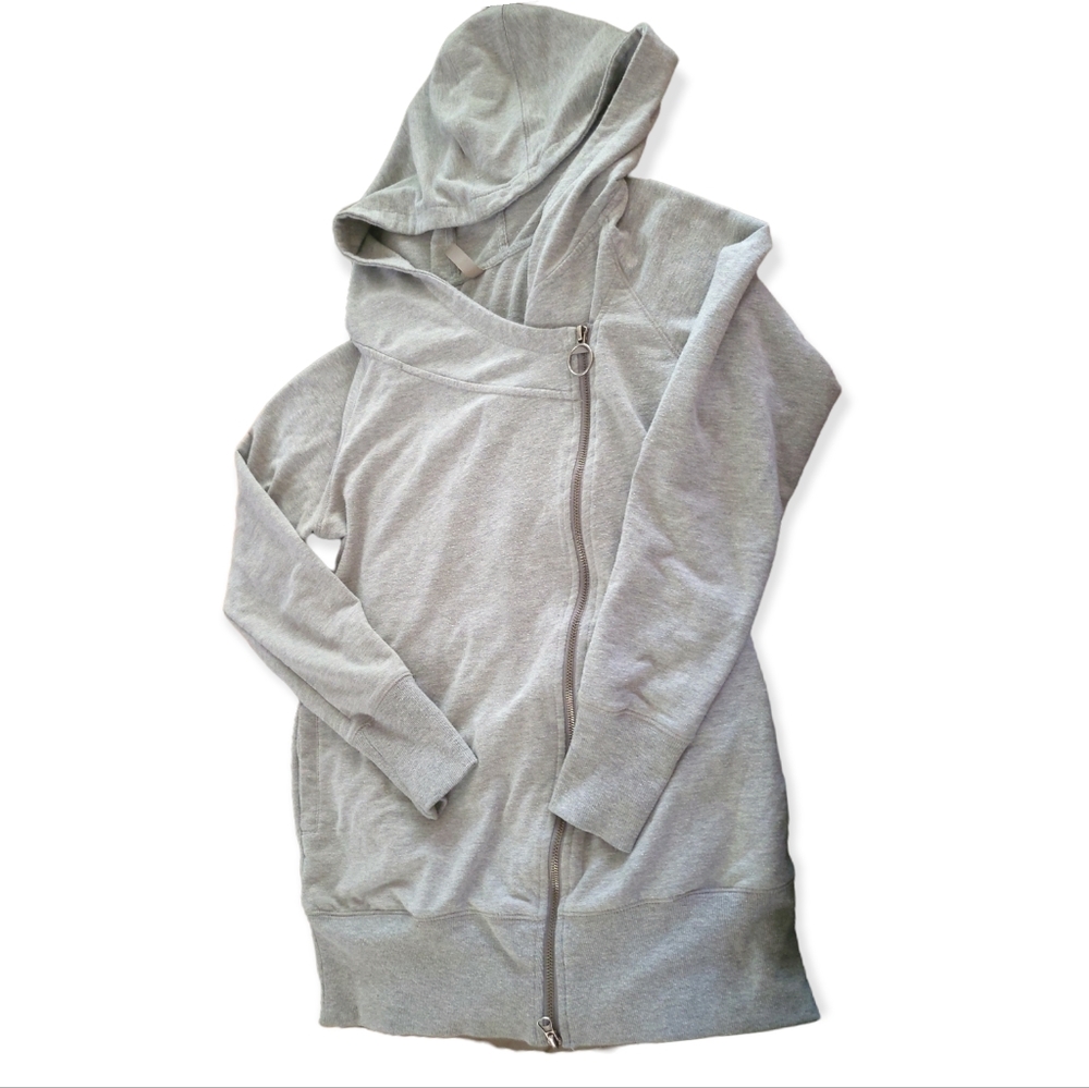 Thyme Maternity Assymetric Zip Up Sweater Cardigan Jacket size Medium